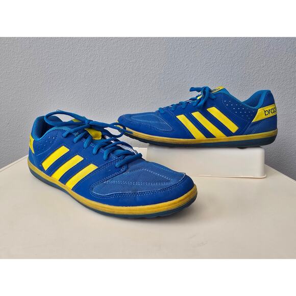 adidas Men’s Brasil Blue/Yellow Trainer US 9 Street Casual Bold Soccercore - Picture 1 of 8